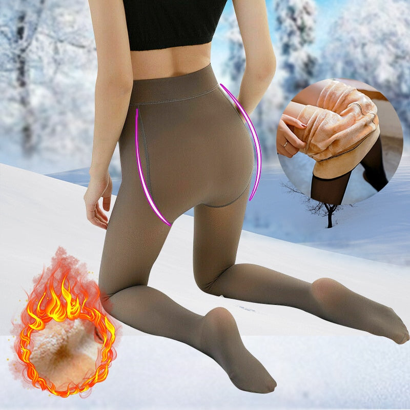 Discreet Cozy Thermal Fleece Tights