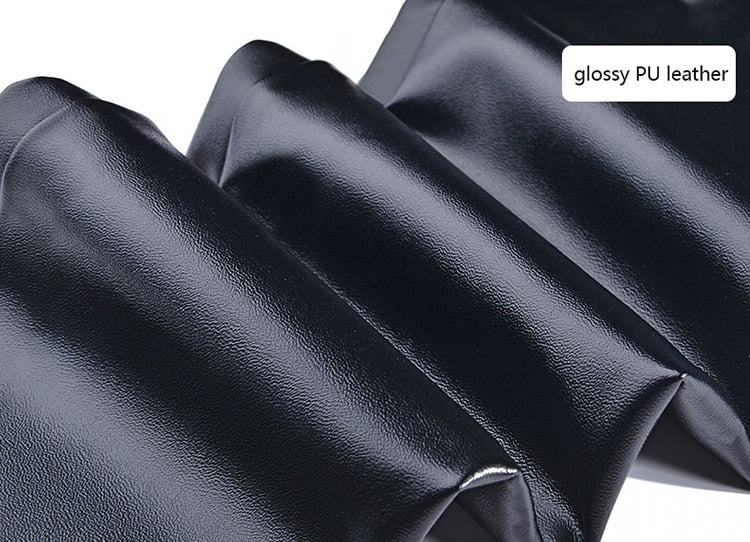 Black Glossy Leather Leggings